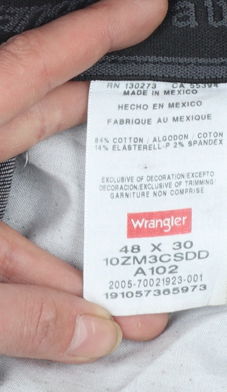 Wrangler Authentics Men's Black Straight Jeans Size 48x30
