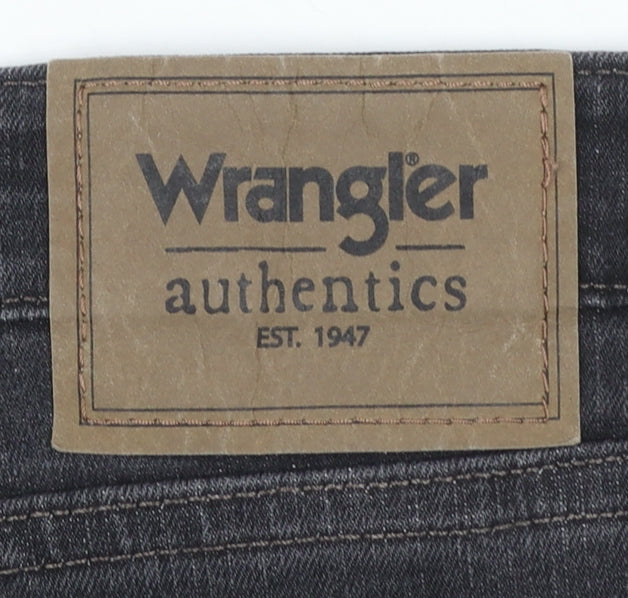 Wrangler Authentics Men's Black Straight Jeans Size 48x30