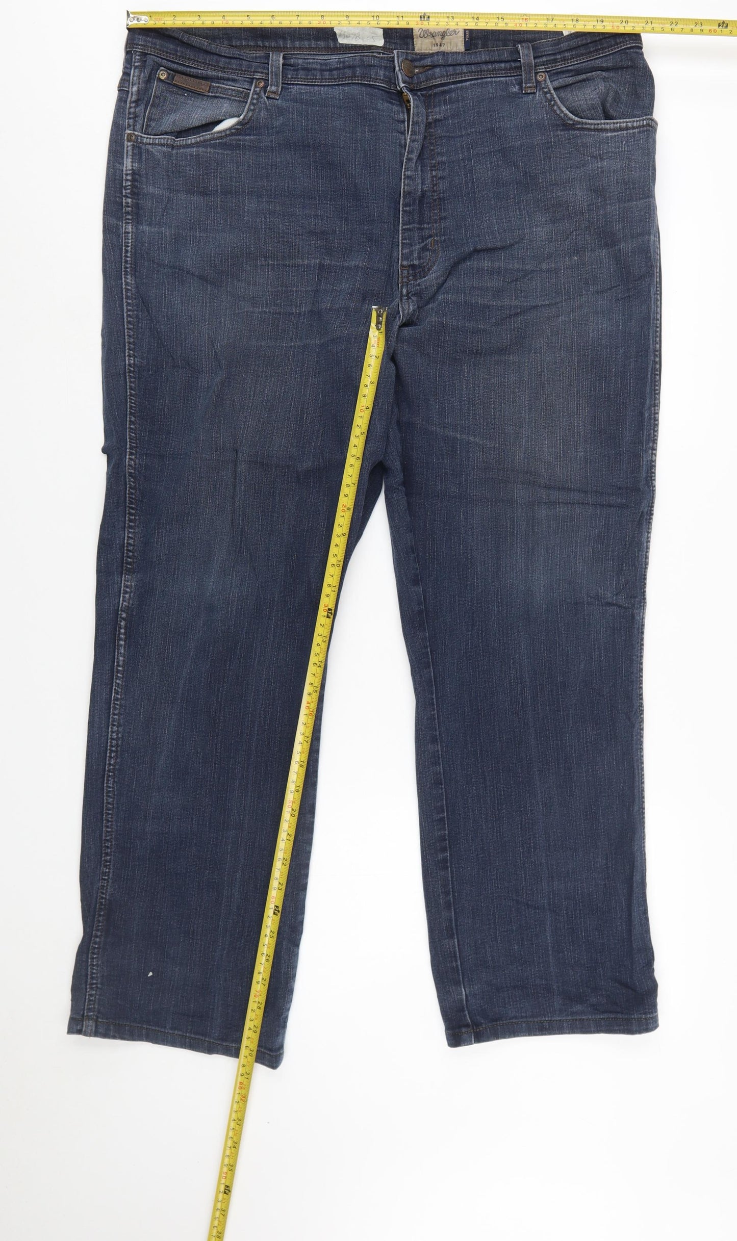 Wrangler Men's Blue Texas Stretch Straight Jeans W42 L34