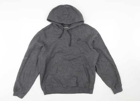 Nike Men's Grey Pullover Hoodie Size S Fleece Sportswear