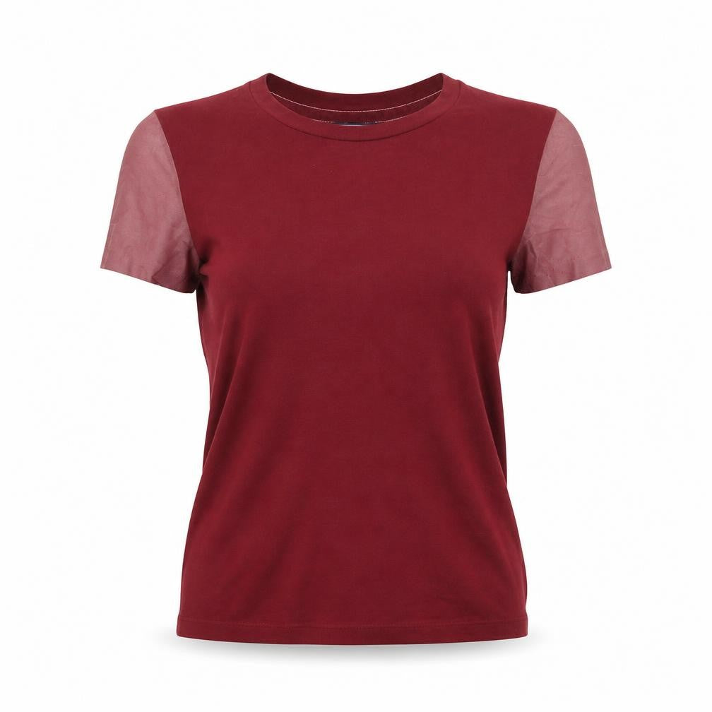 Tommy Hilfiger Women's Red Short Sleeve Cotton Blend T-Shirt Size S
