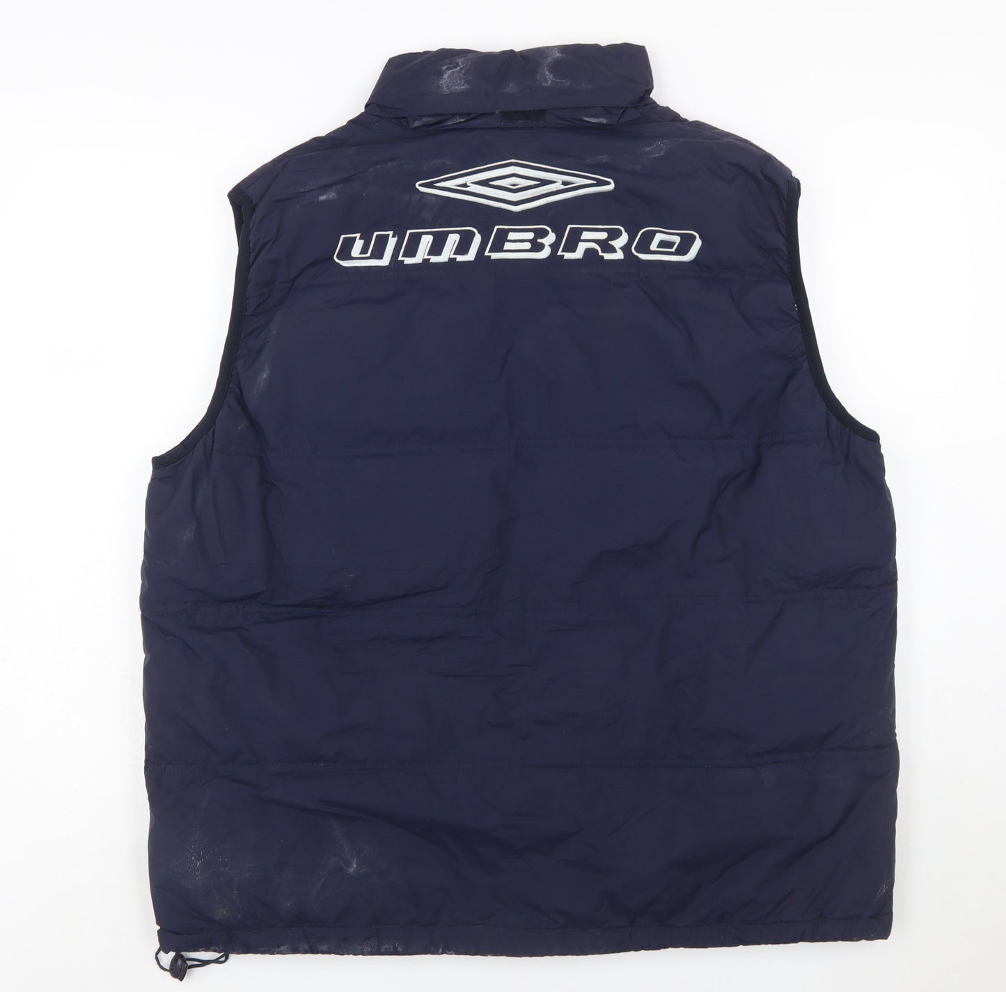 Umbro Mens Blue 2XL Padded Bodywarmer Gilet Vest Sportswear