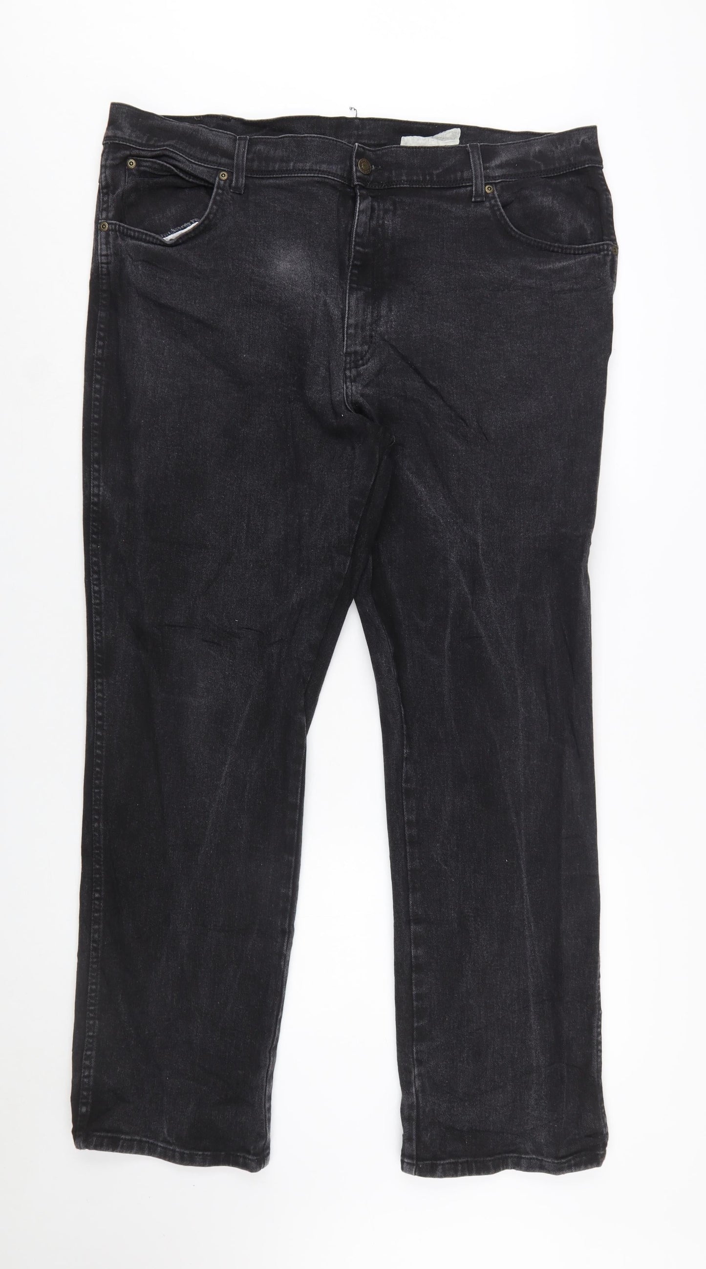 Wrangler Men's Black Regular Fit Straight Jeans W42 L32