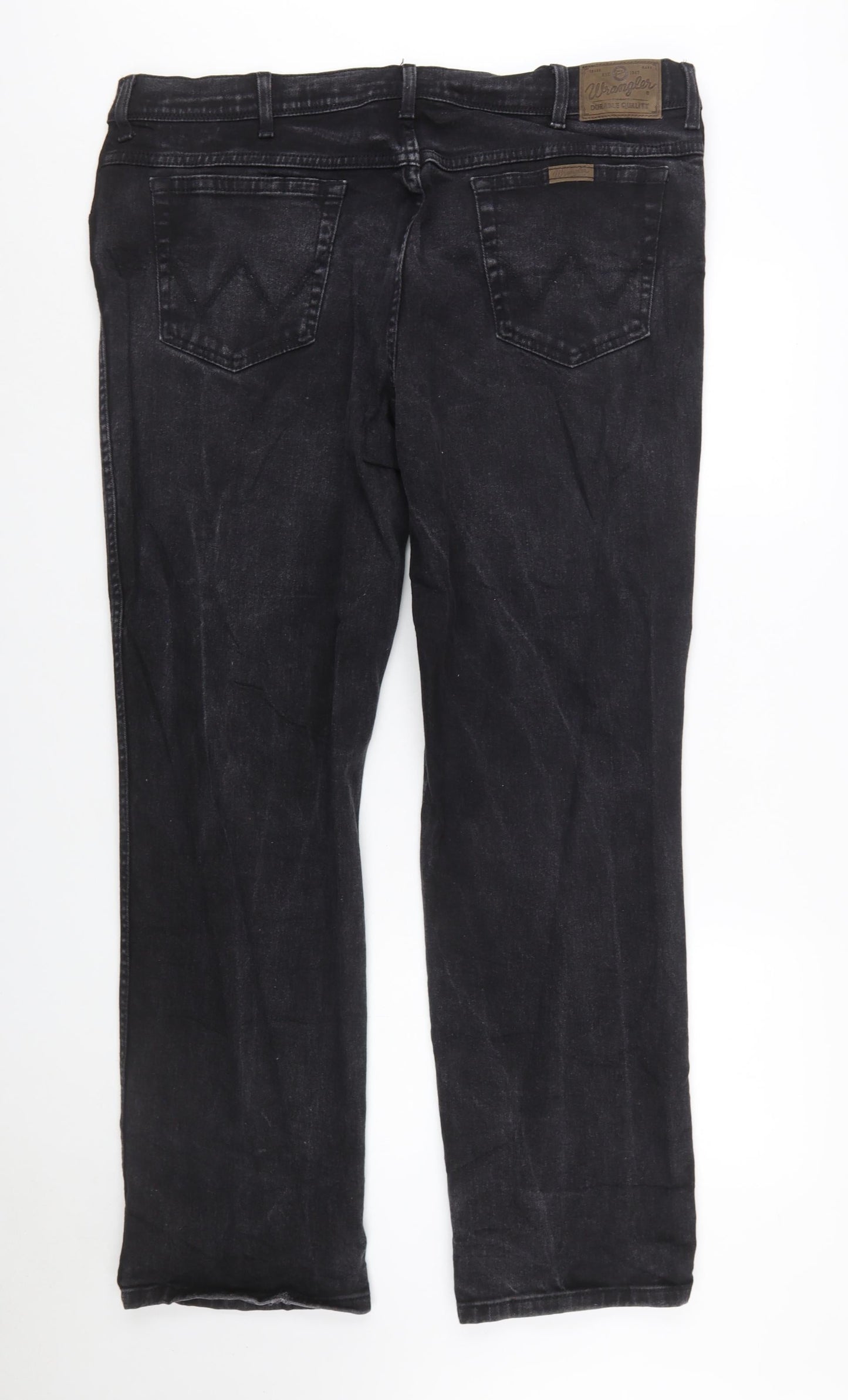Wrangler Men's Black Regular Fit Straight Jeans W42 L32