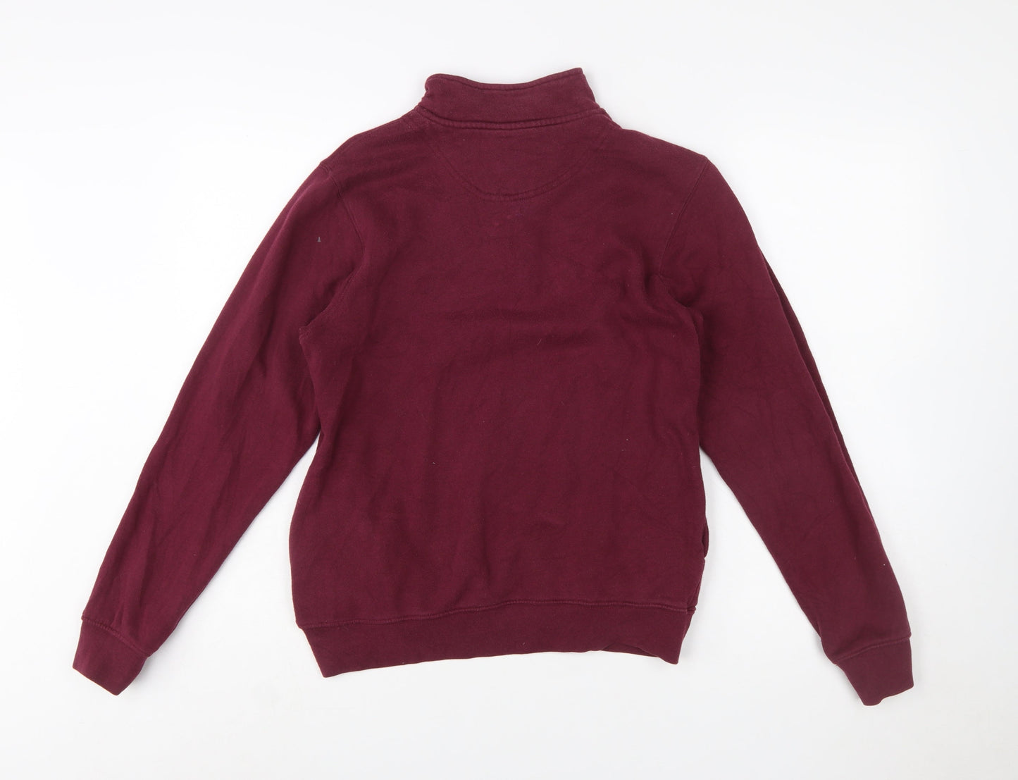 Charles River Womens Burgundy 1/4 Zip Pullover Sweatshirt XXS Cotton Blend