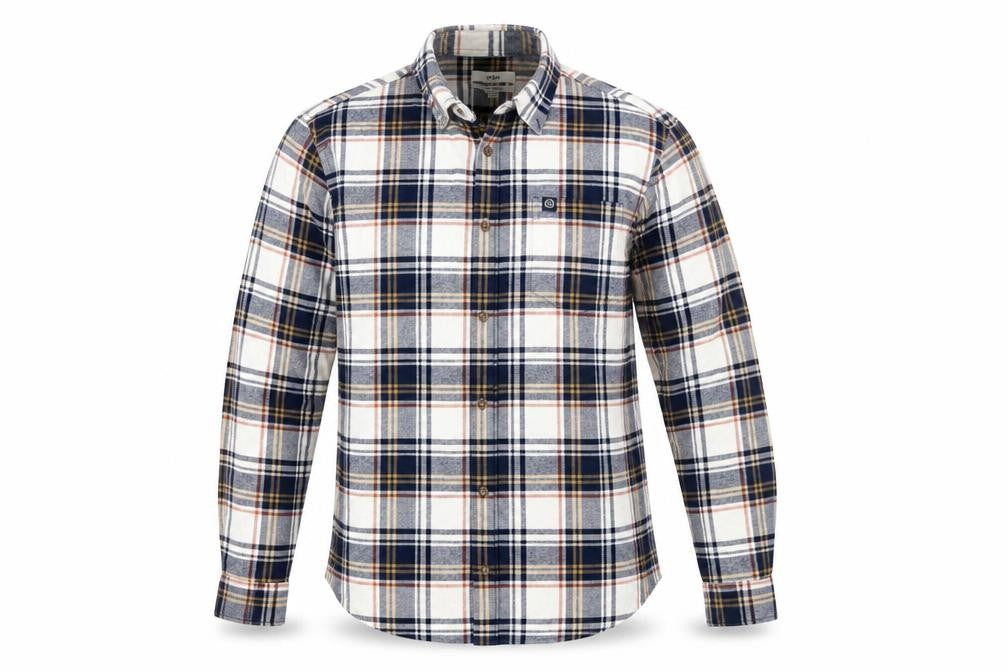 Marks & Spencer Men's Blue Plaid Cotton Flannel Shirt XL