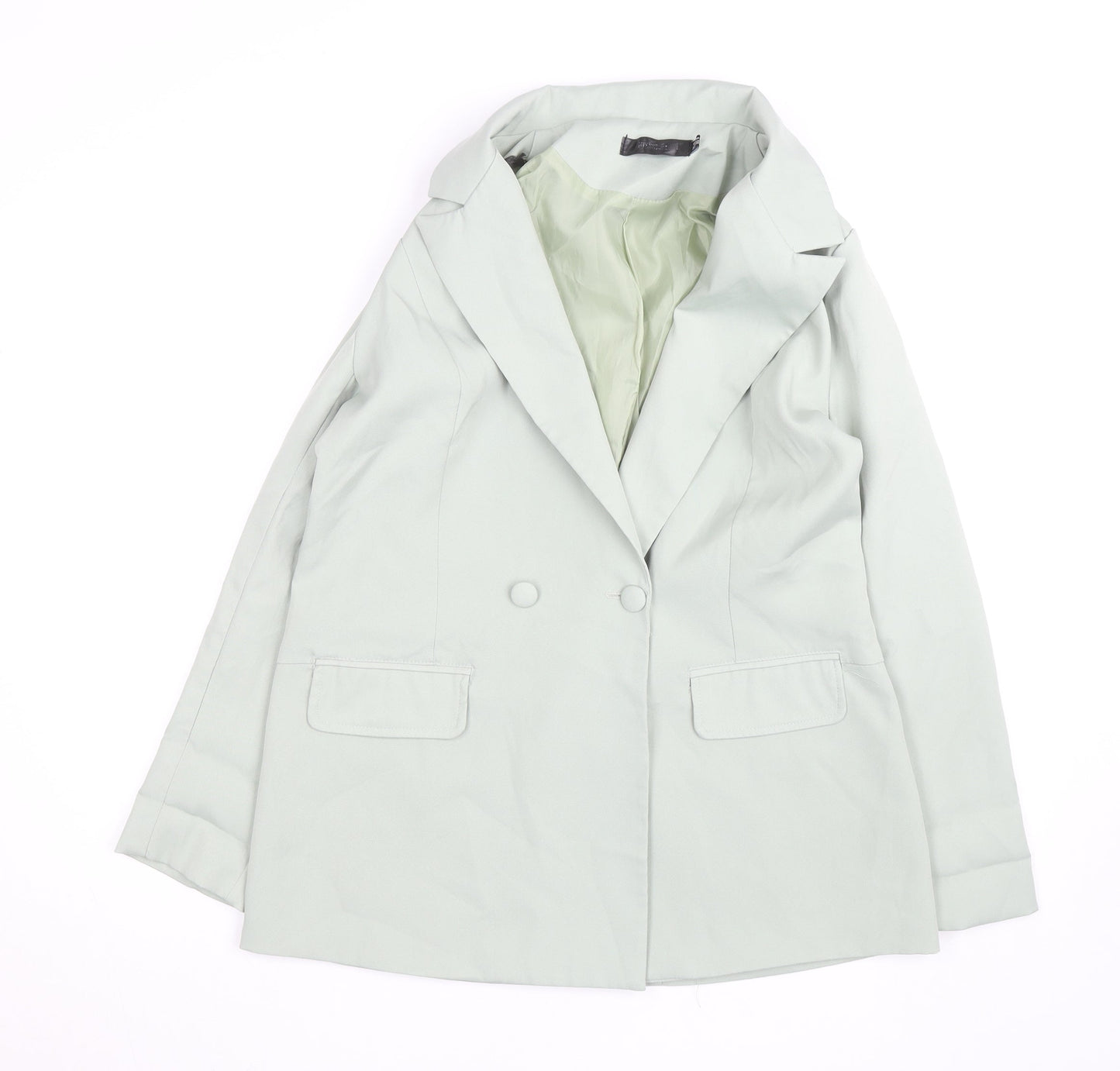 Zara Women Mint Green Double-Breasted Blazer UK 10 Regular Fit