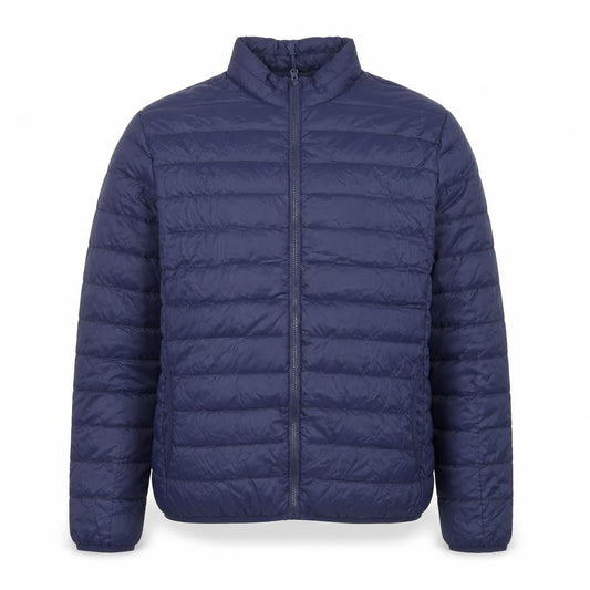 Fila Men's Blue Puffer Jacket L/42in Quilted Lightweight Zip Coat