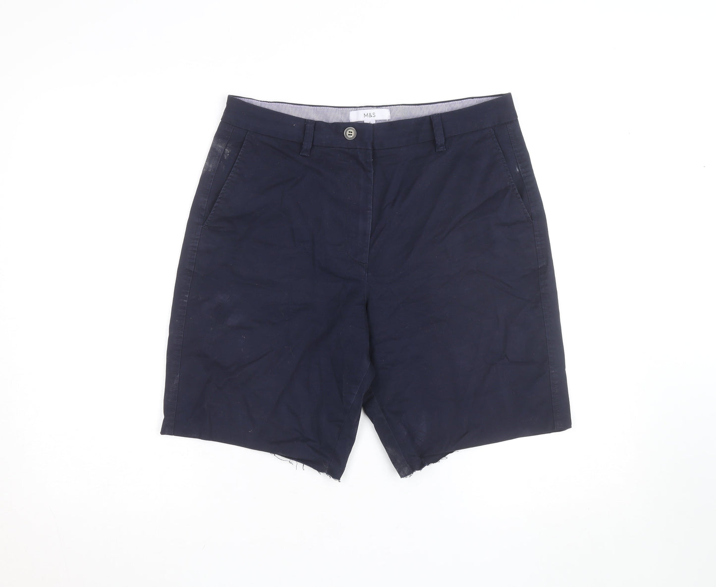Marks and Spencer Men's Blue Chino Shorts Size M Regular Fit
