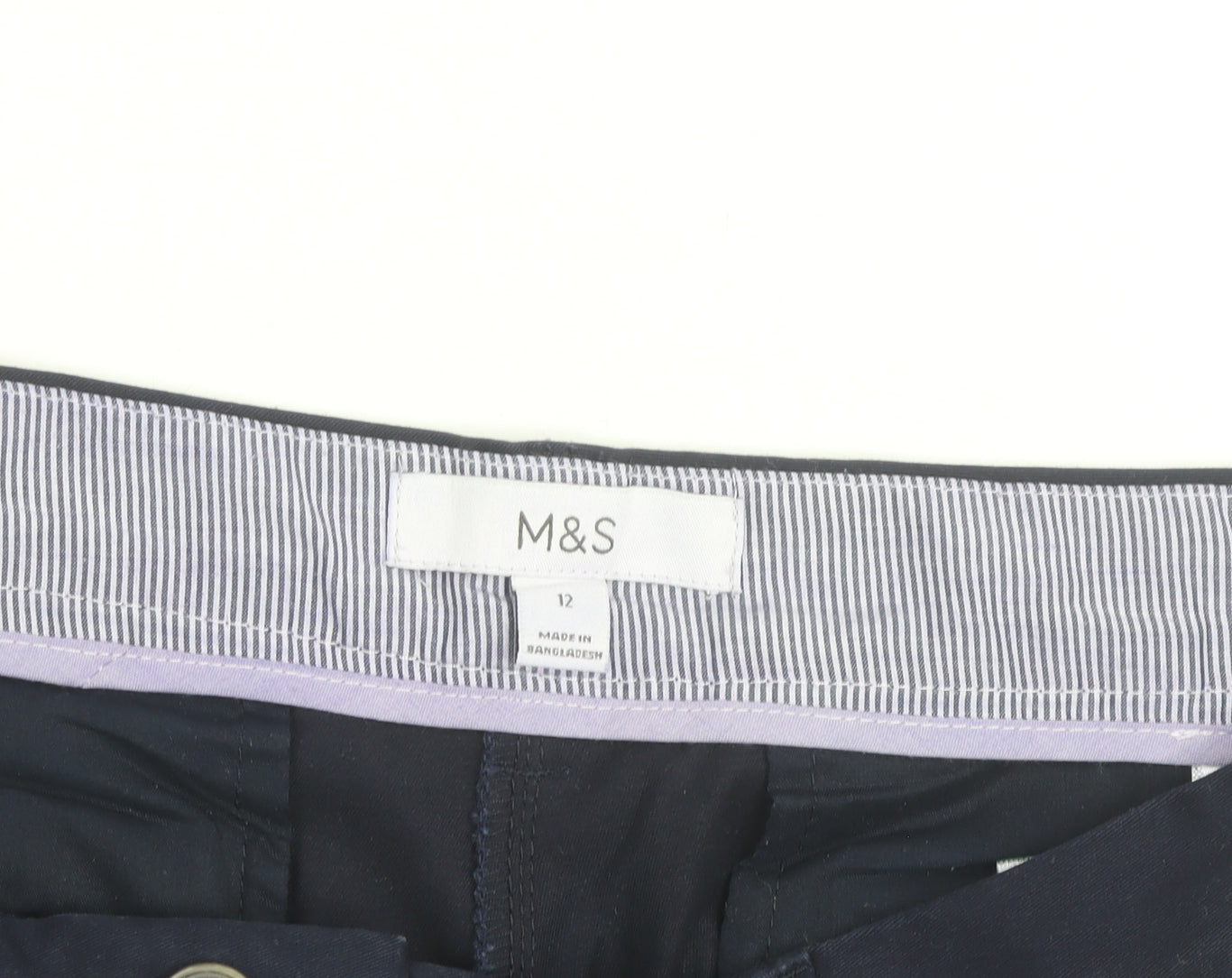 Marks and Spencer Men's Blue Chino Shorts Size M Regular Fit
