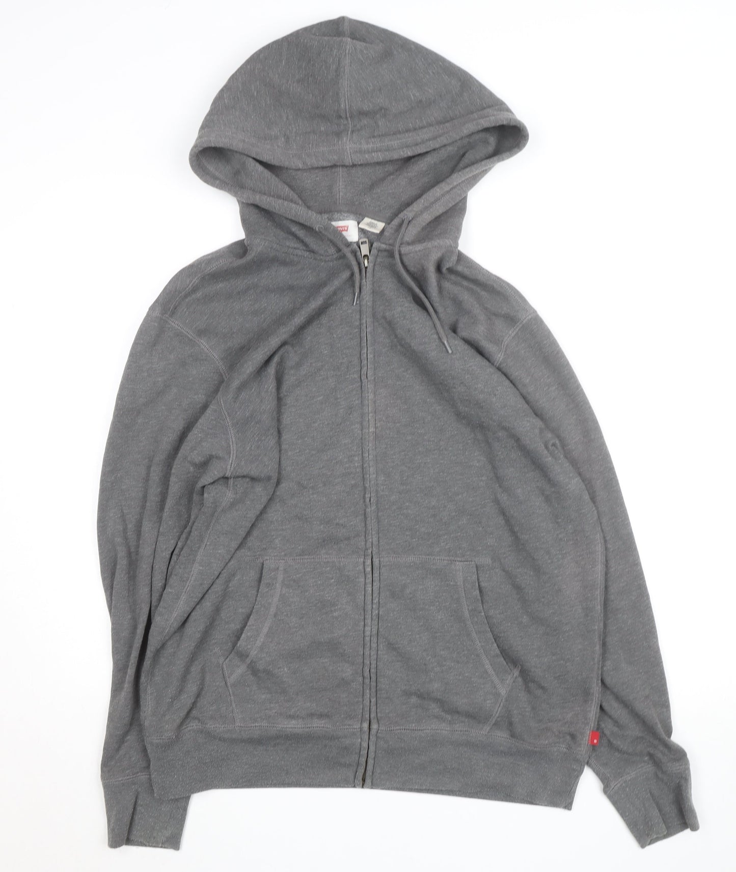 Levi's Men's Grey Full Zip Hoodie L Regular Fit Cotton Blend
