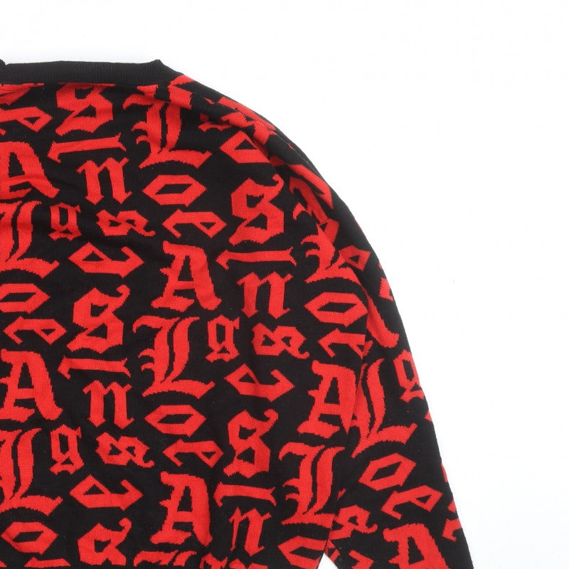 Additional view of Black Squad Men's Red Black Graphic Knit jumper XL