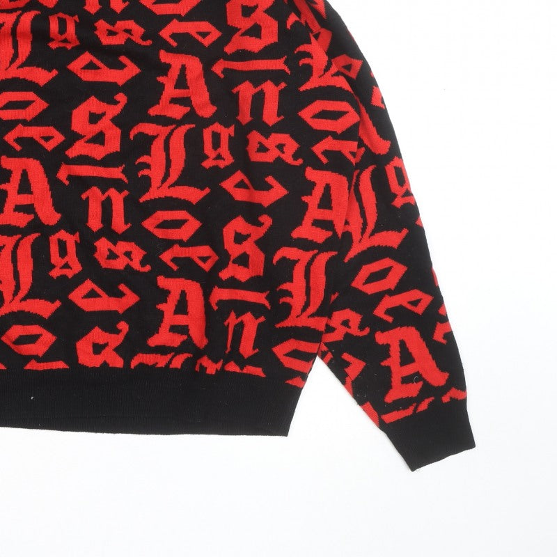 Additional view of Black Squad Men's Red Black Graphic Knit jumper XL
