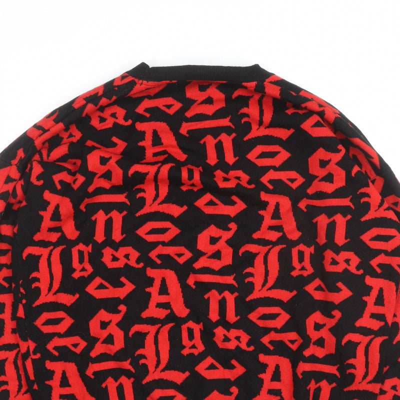 Additional view of Black Squad Men's Red Black Graphic Knit jumper XL