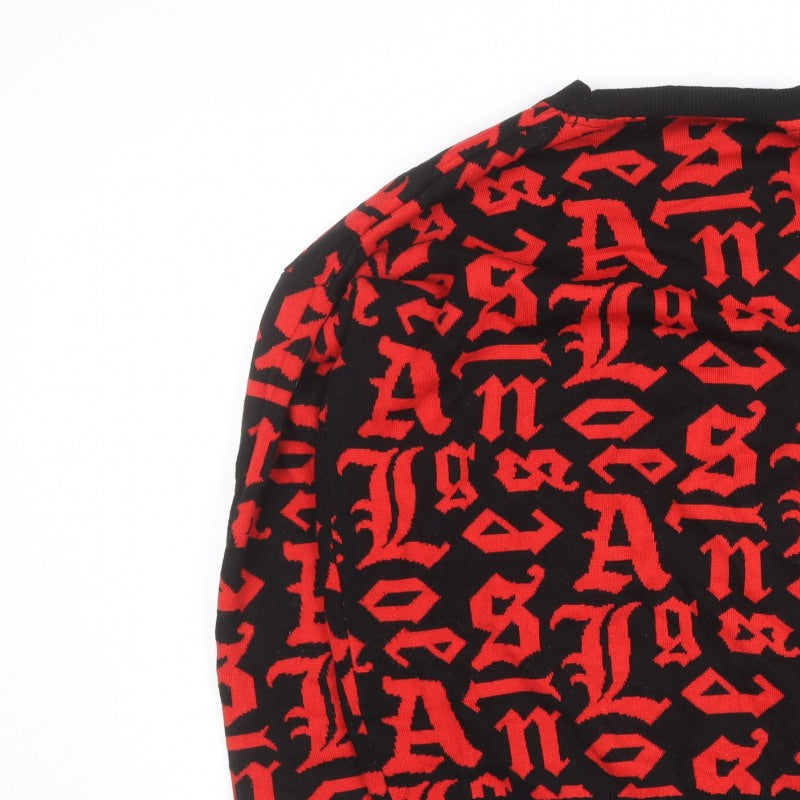 Additional view of Black Squad Men's Red Black Graphic Knit jumper XL