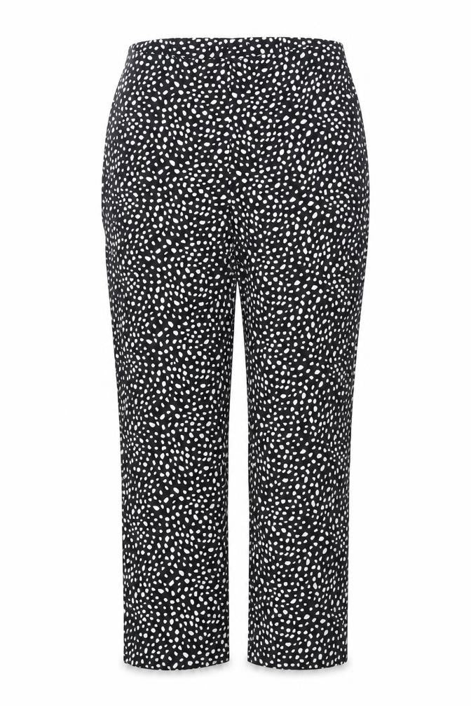 H&M Women’s Black White Polka Dot Tapered Trousers Size 12