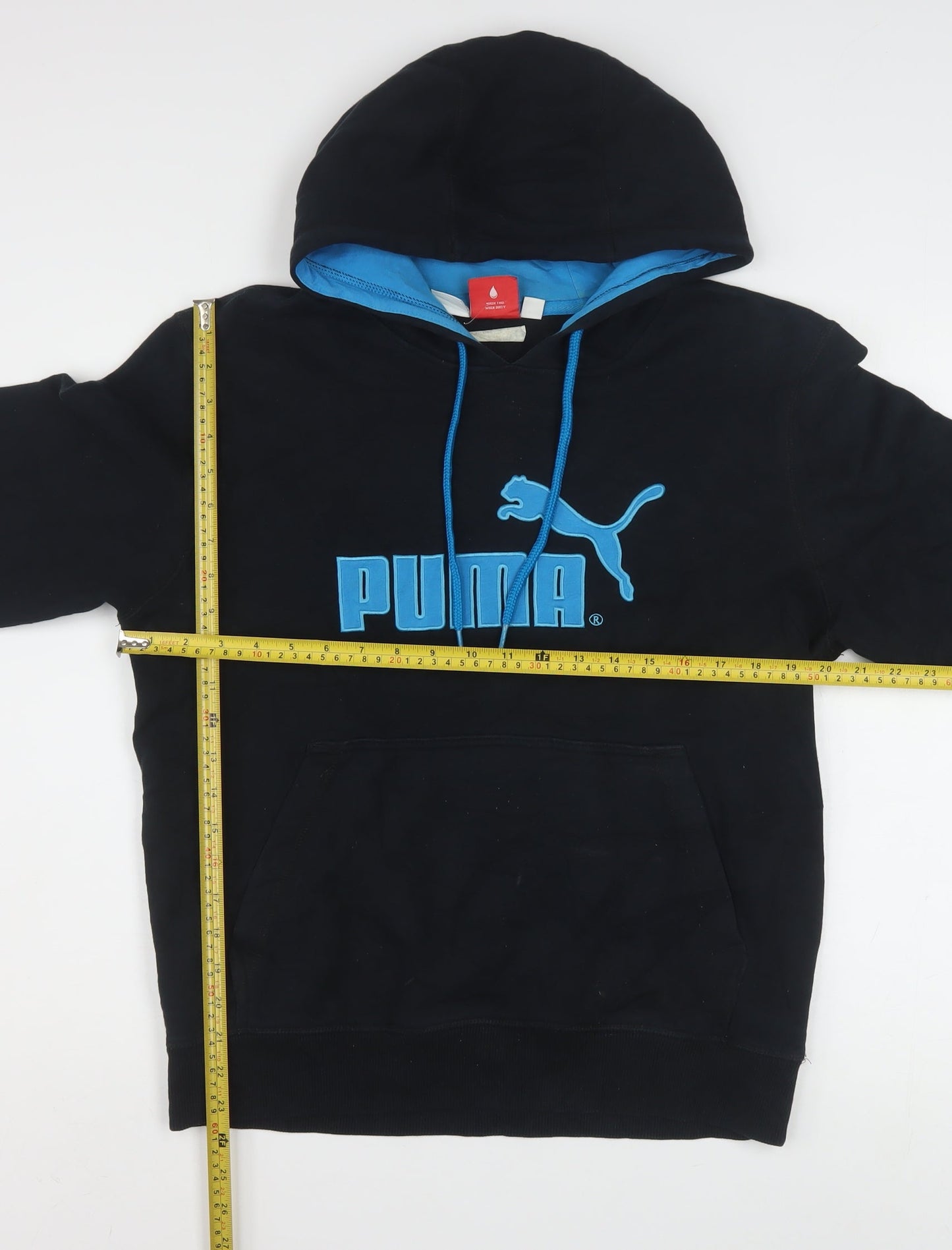 Puma Men's Black Pullover Hoodie Small Sports Fleece Sweatshirt