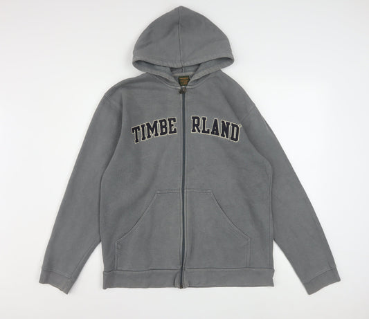 Timberland Mens Grey Full Zip Hoodie XS Classic Fleece