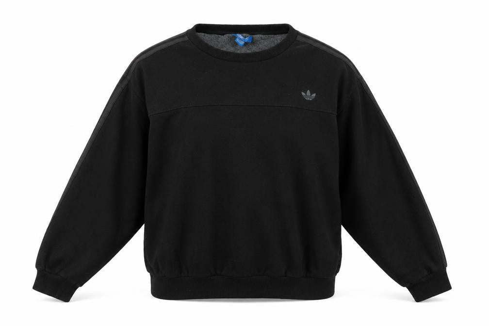 Adidas Women Black L Sweatshirt Crew Neck Long Sleeve Pullover