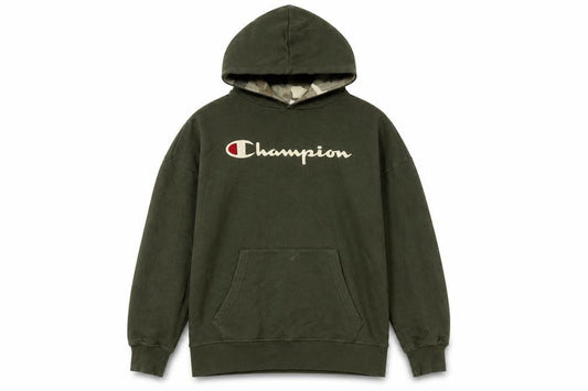 Champion Boys Green Pullover Hoodie XL 13-14 Years Cotton Blend Logo