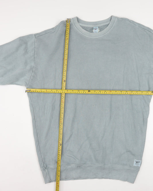 Reebok Men's Grey Crew Neck Pullover Sweatshirt Size M