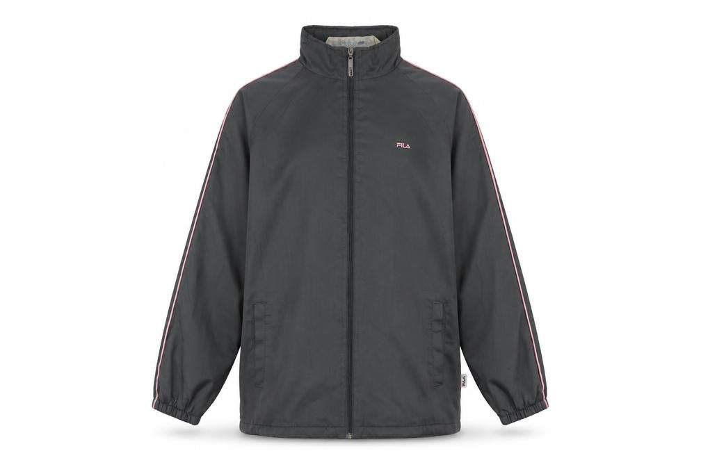 Fila Men's Grey Windbreaker Jacket M Sports Lightweight Zip Up