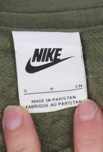 Nike Men's Green Pullover Hoodie Size S Regular Fit Sportswear