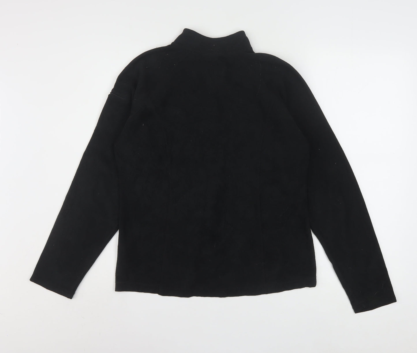 L.L. Bean Women's Black Fleece 1/4 Zip Pullover Sweatshirt Size S