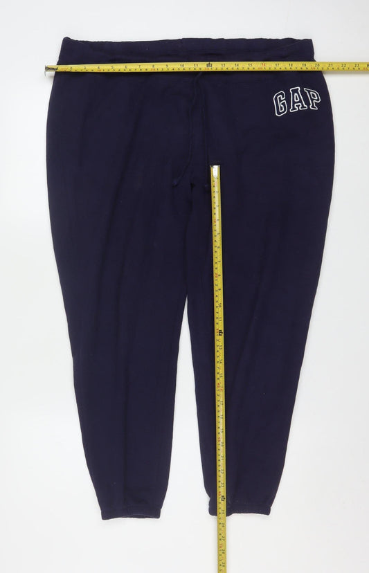 GAP Women’s Blue XL Jogger Fleece Sweatpants with Drawstring Waist