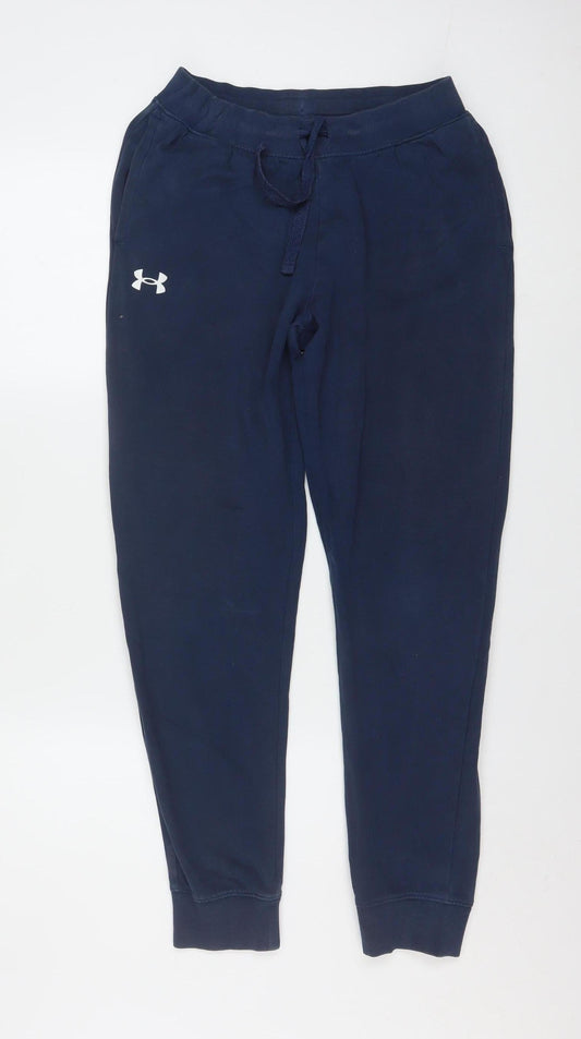 Under Armour Boys Navy Jogger Sweatpants Size 13 Years Cotton Blend