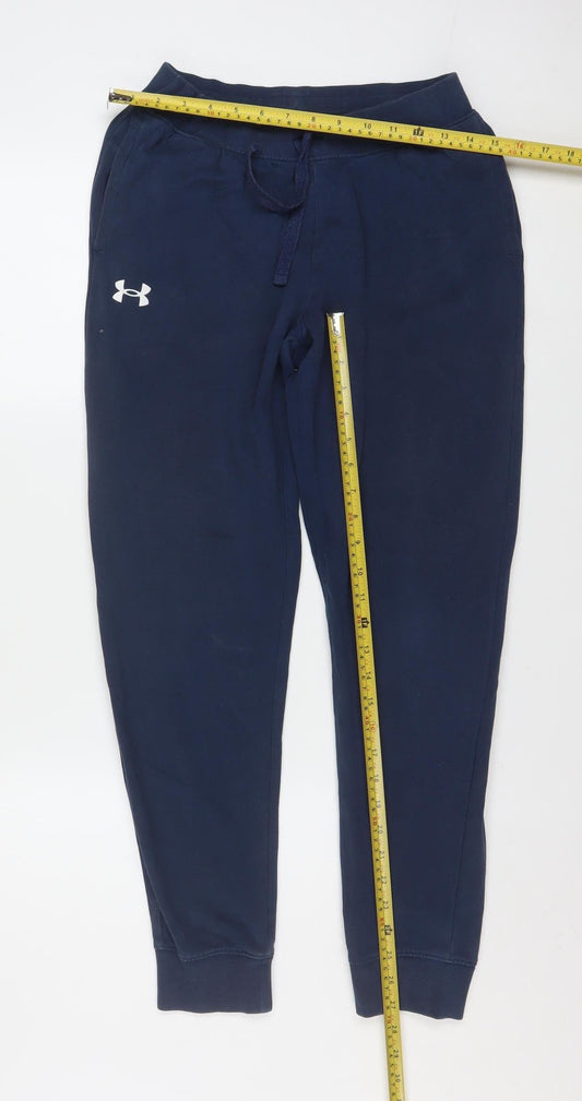 Under Armour Boys Navy Jogger Sweatpants Size 13 Years Cotton Blend