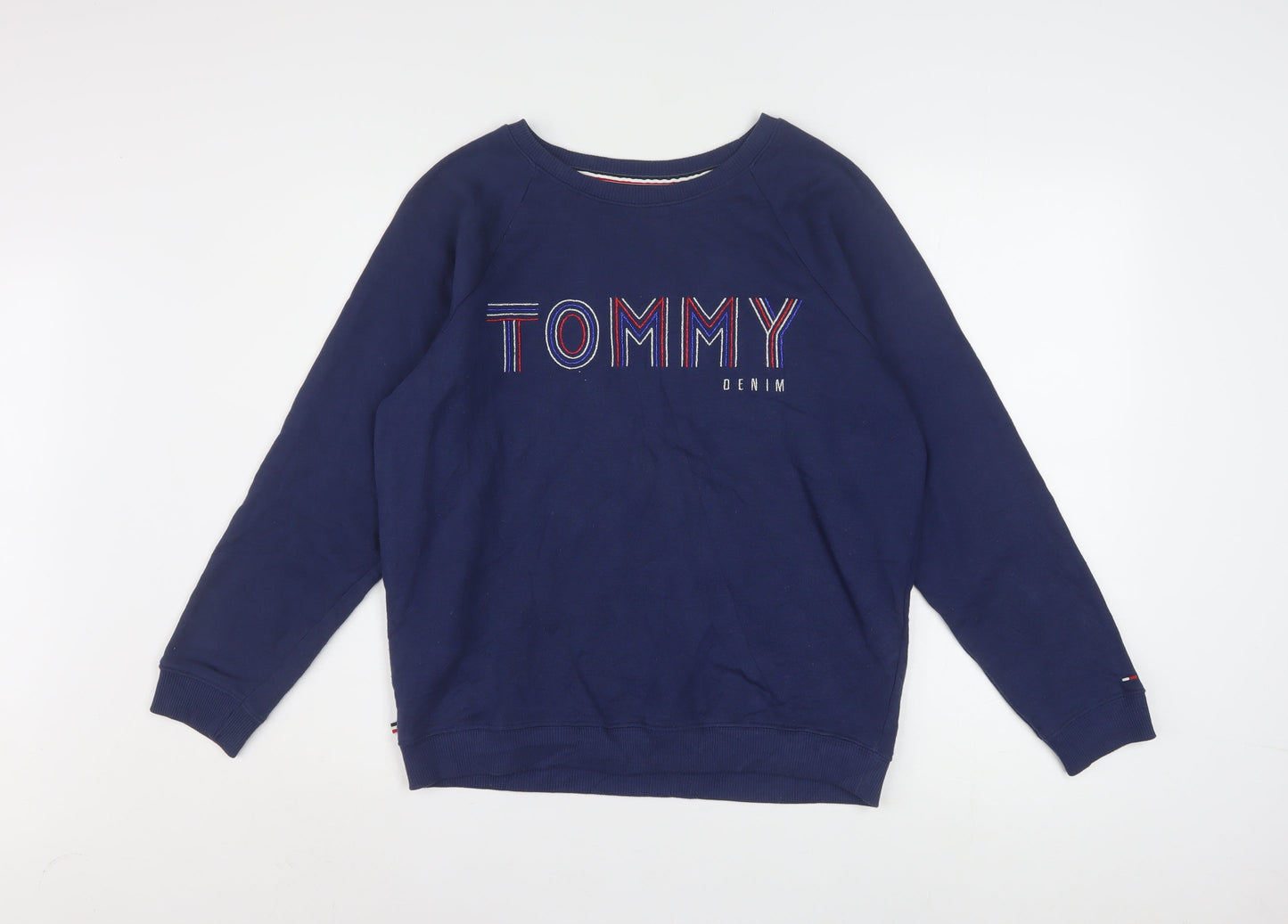 Tommy Hilfiger Denim Women's Navy Blue XS Pullover Sweatshirt