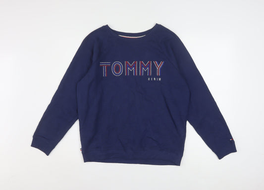 Tommy Hilfiger Denim Women's Navy Blue XS Pullover Sweatshirt