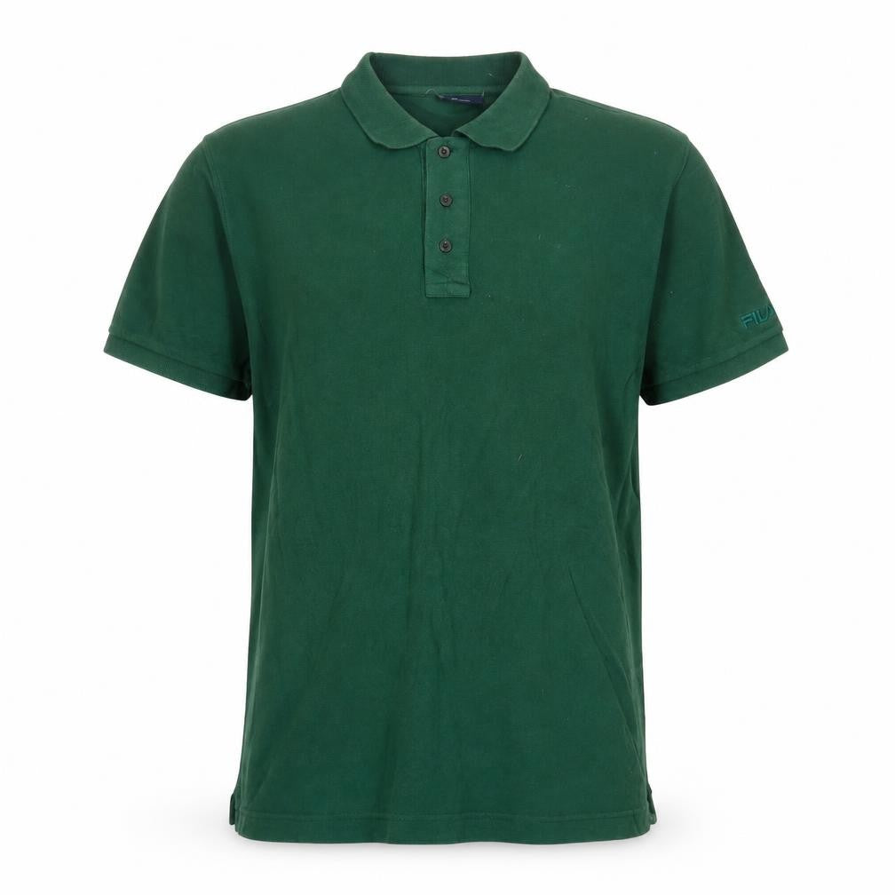 Fila Men's Green Short Sleeve Polo Shirt Size M 100% Cotton