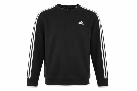 Adidas Men's Black Crew Neck Pullover Sweatshirt L Sports Style