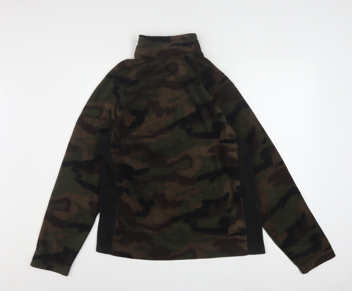 Starter Men's Brown Camouflage 1/4 Zip Fleece Pullover Sweatshirt Size S