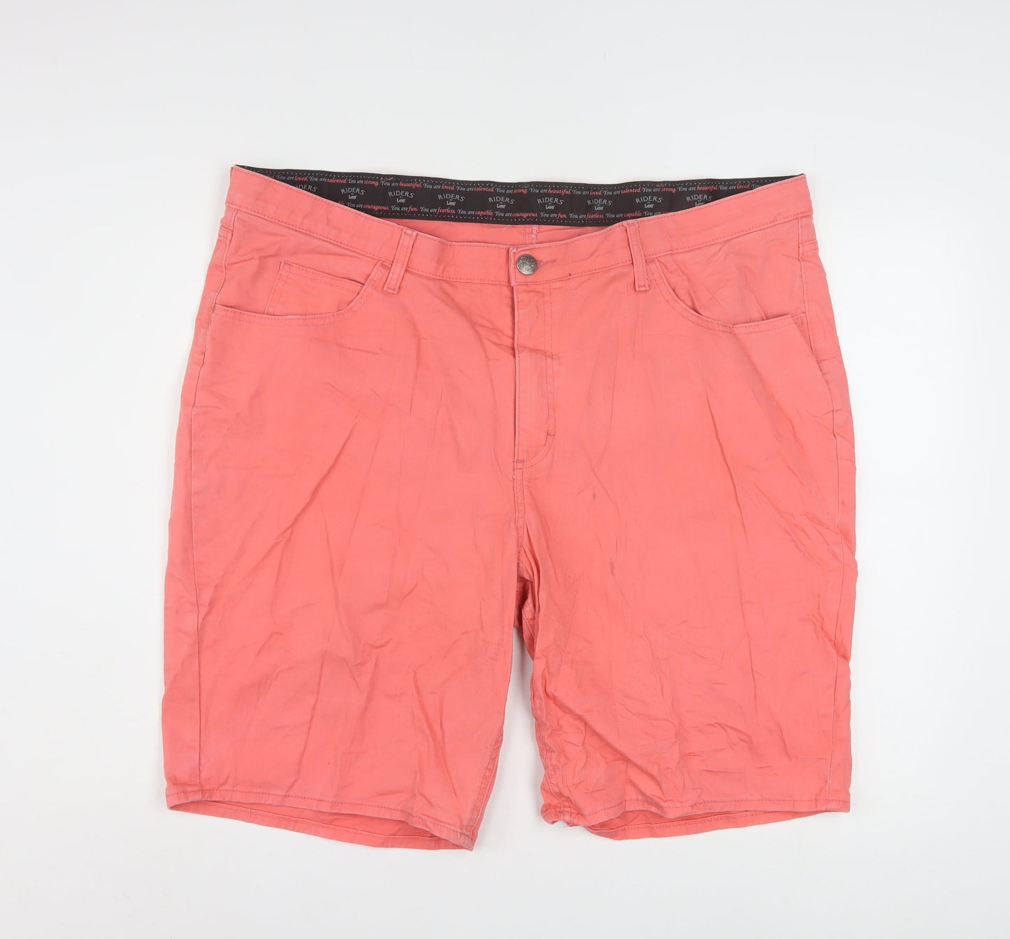 Lee Riders Men's Pink Cotton Stretch Chino Shorts 24W Regular Fit