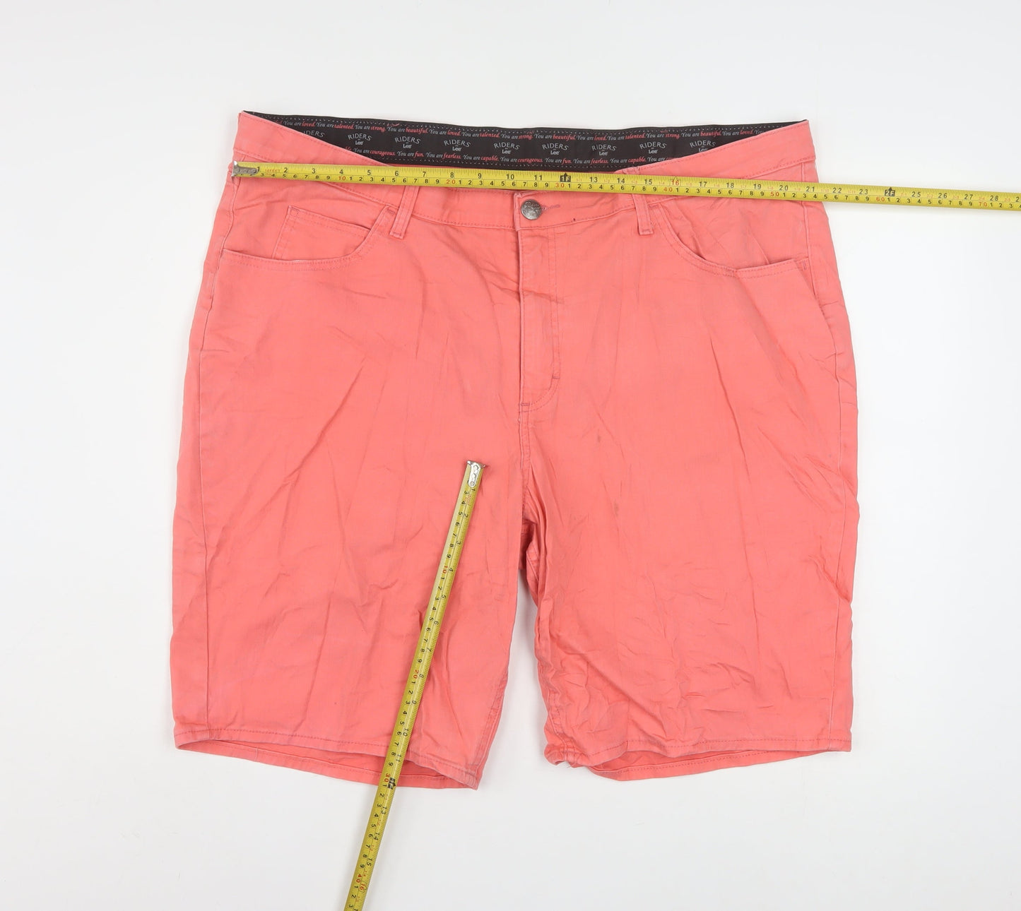 Lee Riders Men's Pink Cotton Stretch Chino Shorts 24W Regular Fit