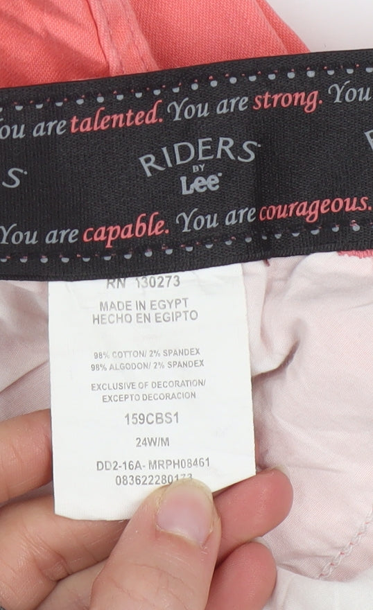 Lee Riders Men's Pink Cotton Stretch Chino Shorts 24W Regular Fit