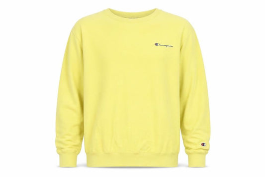 Champion Men’s Yellow Crew Neck Cotton Sweatshirt Size S