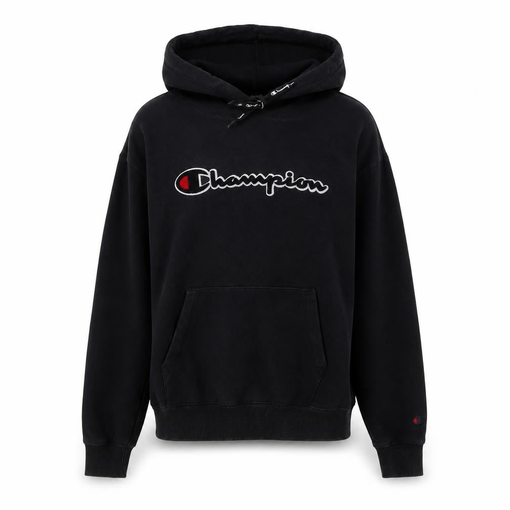 Champion Men's Black XS Pullover Hoodie with Logo Design