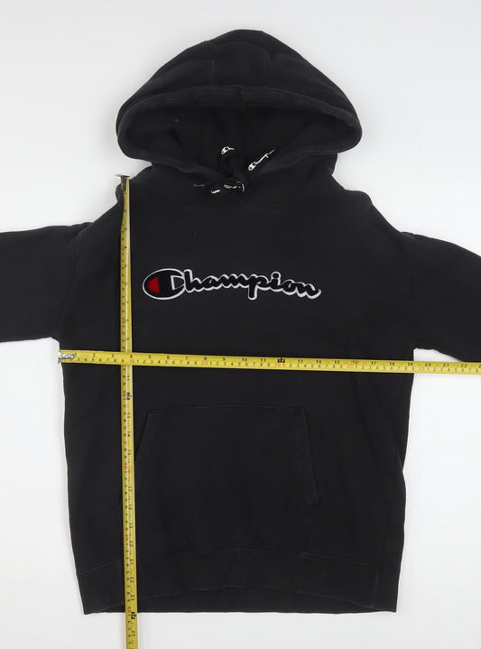 Champion Men's Black XS Pullover Hoodie with Logo Design