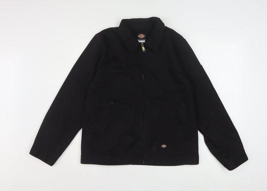 Dickies Women's Black L Basic Workwear Cotton Blend Jacket