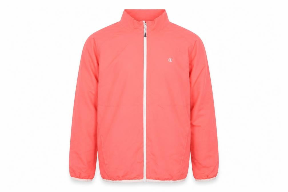 Champion Men's Pink XL Windbreaker Jacket Lightweight Full Zip