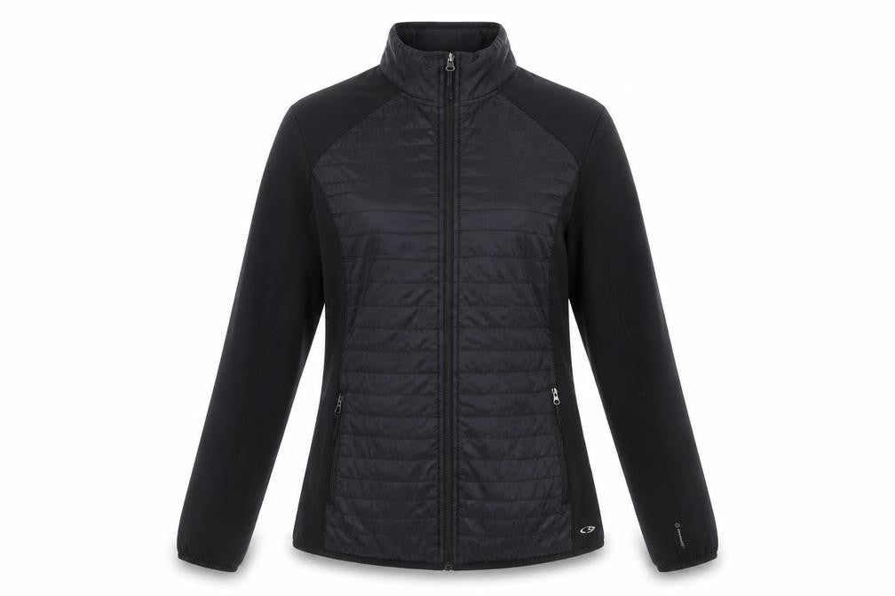 Champion Womens Black XL Windbreaker Jacket Lightweight Full Zip