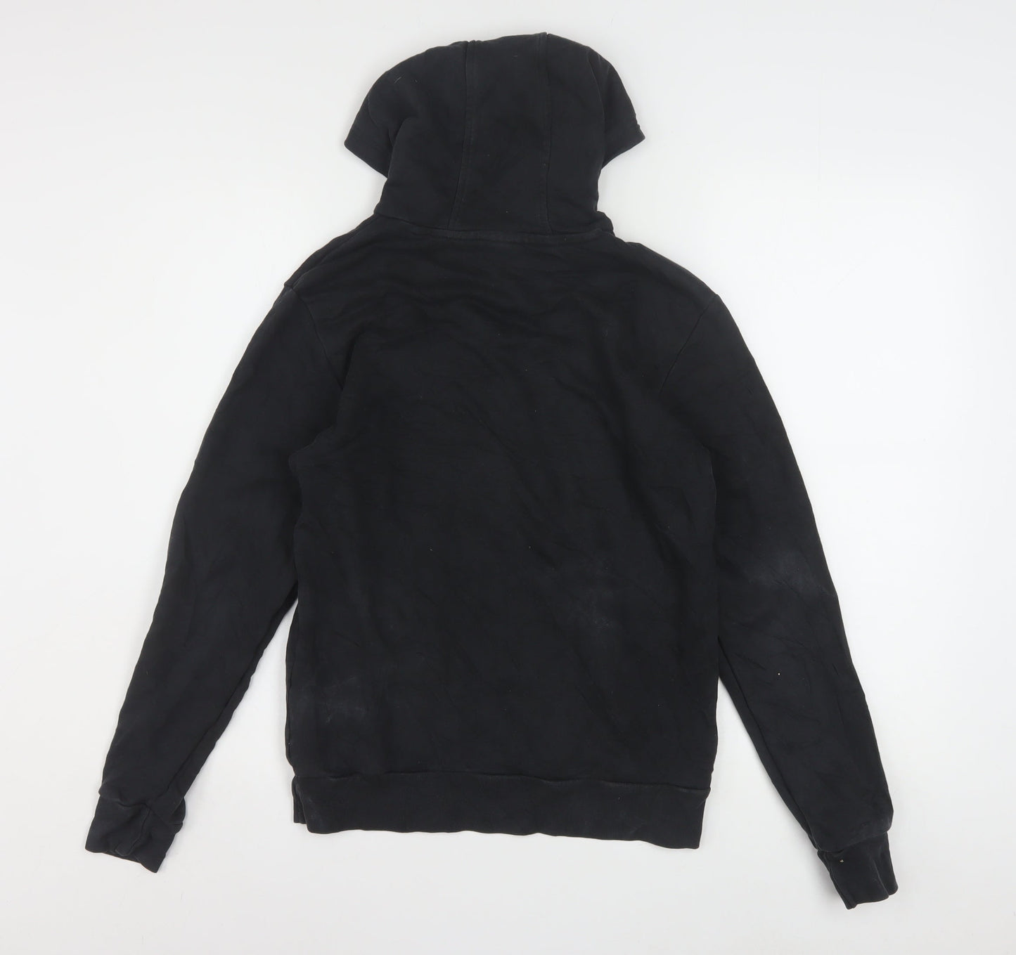 adidas Boys Black Pullover Hoodie 13-14 Years Logo Fleece Sweatshirt