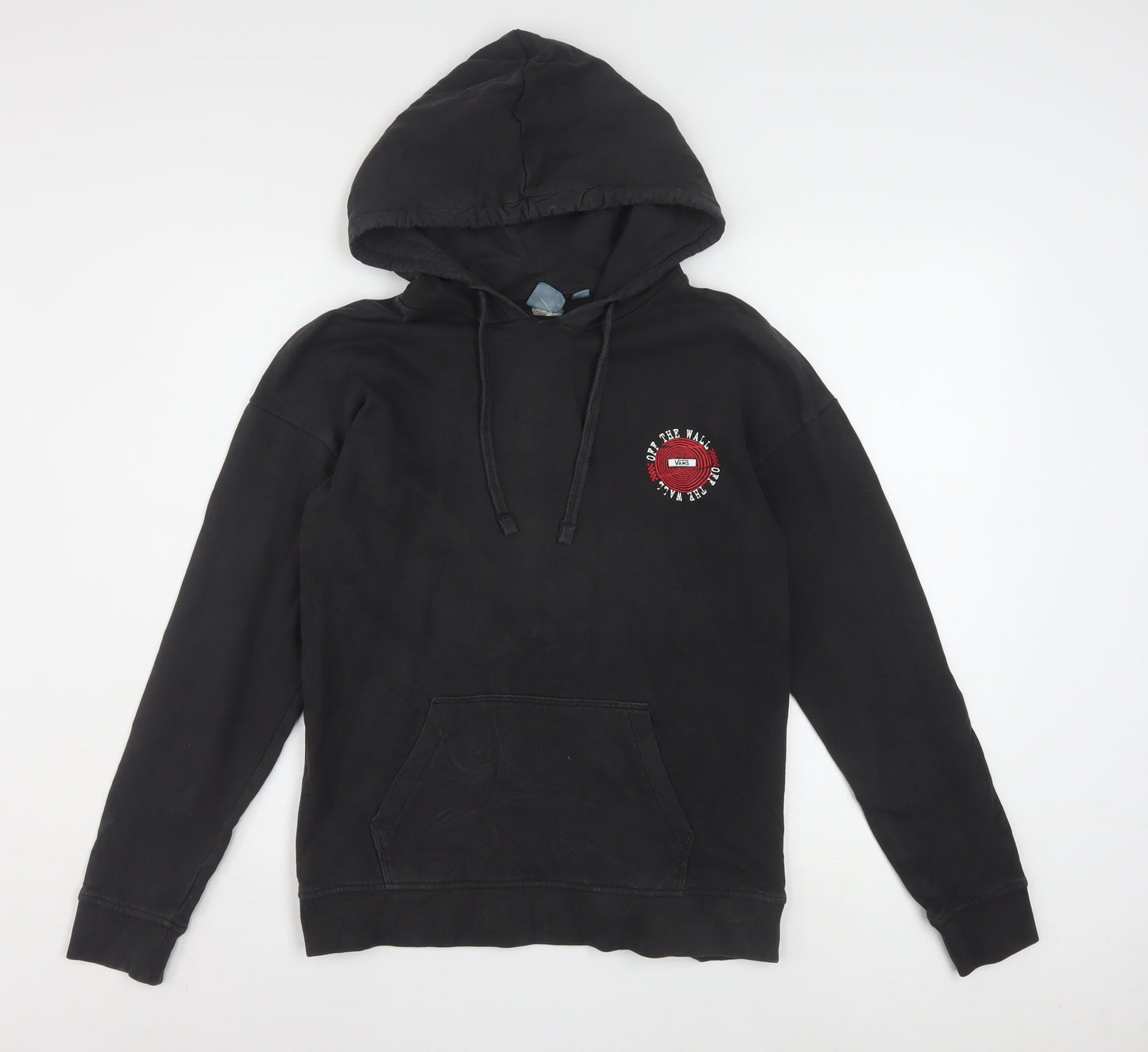 Vans Men's Black Pullover Hoodie S Graphic Logo Skate Fleece