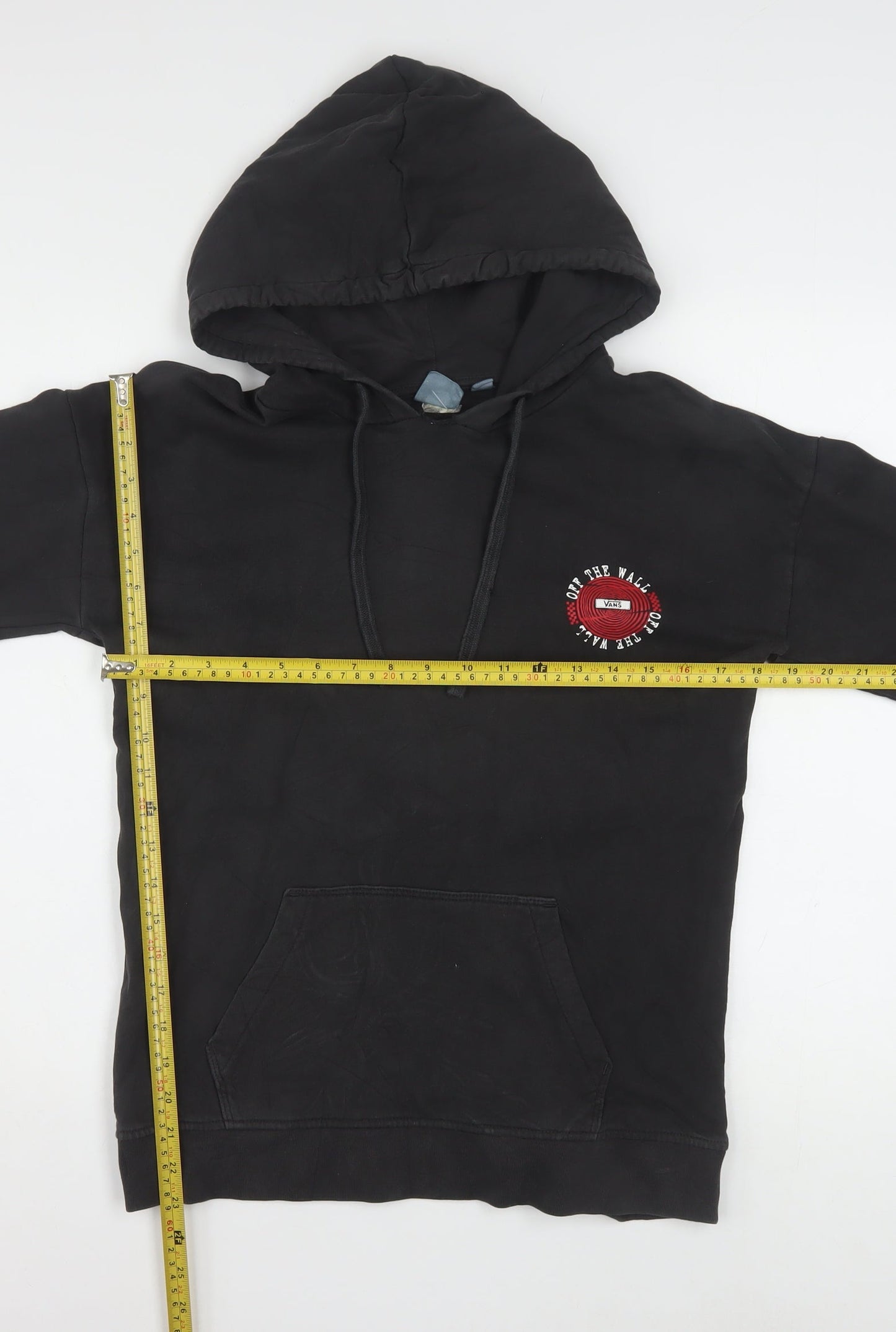 Vans Men's Black Pullover Hoodie S Graphic Logo Skate Fleece
