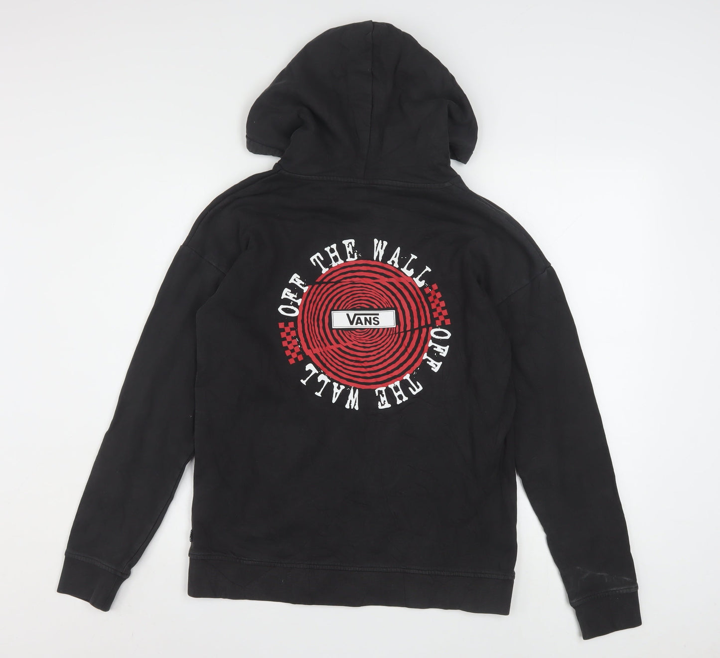 Vans Men's Black Pullover Hoodie S Graphic Logo Skate Fleece