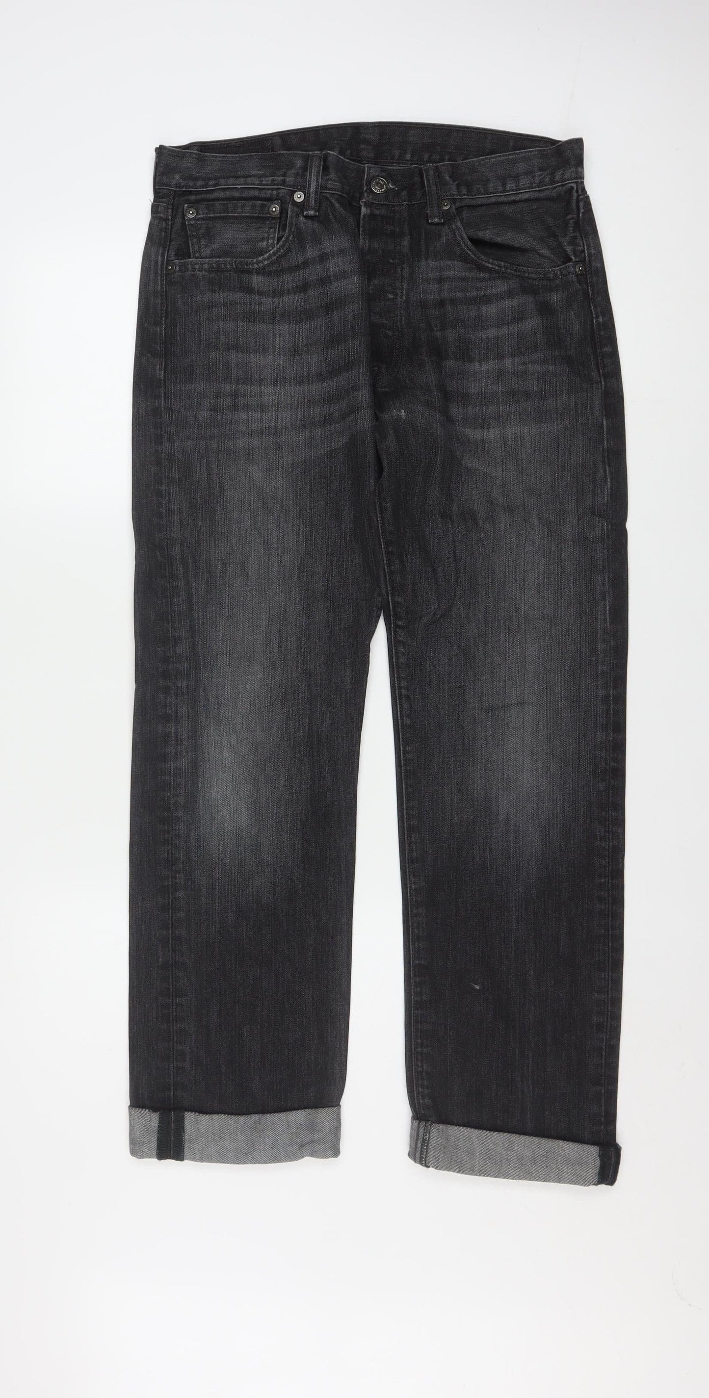 Levi's 501 Men's Black Straight Leg Denim Jeans 32W 32L Regular Fit
